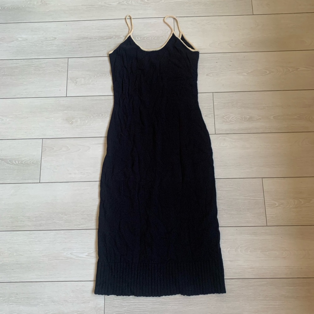 Modern Citizen Zenas U-Back Sweater Strappy Dress Black M